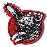 Chainsaw Anime Man 3.34 Inches Tall Embroidered Patch
