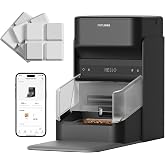 PETLIBRO RFID Automatic Cat Feeder with 6 Packs Pet Food Desiccant Bag, Collar Sensor for Personalized Meals, Wi-Fi Programmable Food Dispenser with Cats Recognition &amp; Diet Tracking
