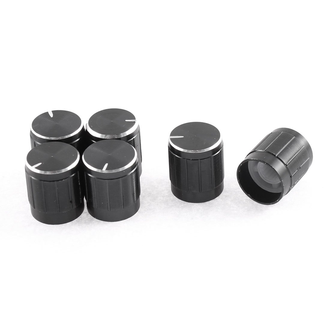 sourcingmap Lamp Dimmer Control Rotary Knob Cap 15 X 17mm 6Pcs Black