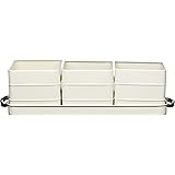 Greemotion 361252 Kräutergarten Keramik 3 Töpfe eckig