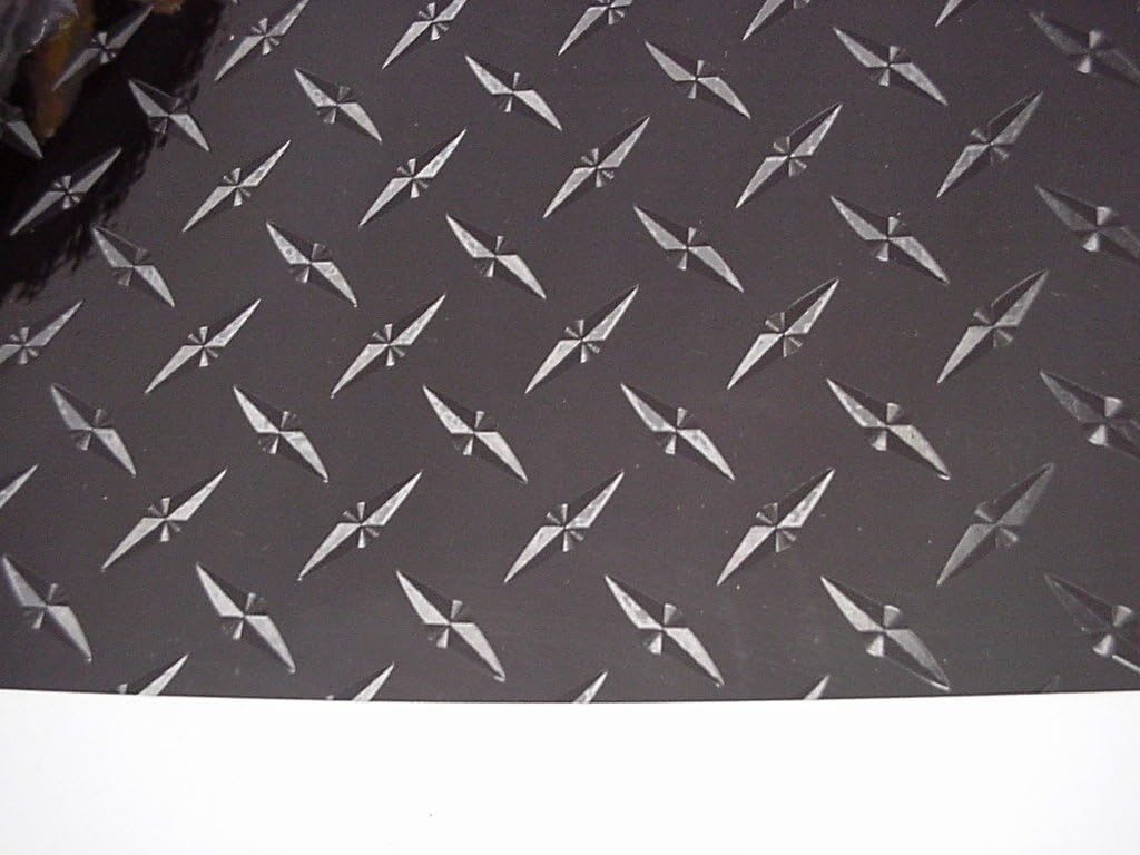 Black Diamond Plate Sign Vinyl, 24 inch x 30 Feet