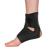 MUELLER Sports Medicine Comfort Flex Ankle Stabilizer, Ankle Pain Relief Support for Men and Women, Ideal for Sprains, Strains, Arthritis, Black, One Size Fits Most