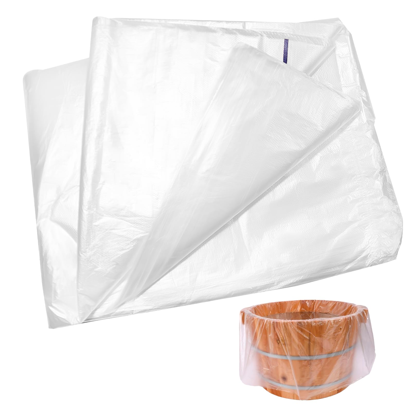 Photo 1 of 80Pcs Disposable Foot Tub Liners,Portable Bath Bags,25.59" x 21.65" Plastic Pedicure Spa Bags,Thin & Large Foot Bath Basin Liners for Pedicure, Manicure, Home & Salon Use