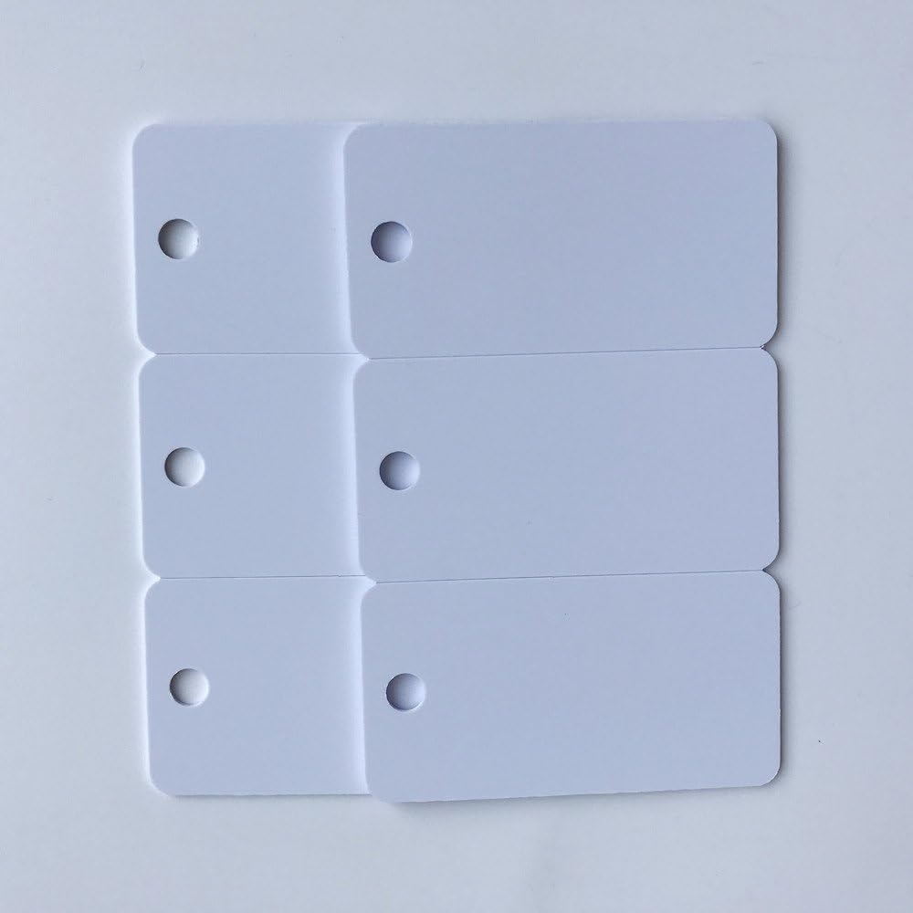 Plastic Keychain 3-up Combo Inkjet PVC Card Key Tags 10/20/50/100pcs(30/60/150/300 tags) (20)