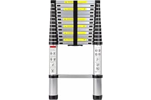 ARCHOM Telescoping Ladder 16 FT - Aluminum Telescopic Ladder with Non-Slip Feet - Portable Collapsible Extension Ladders for Home Roof Loft RV Work with EN131 Certified - 332lbs Max Capacity
