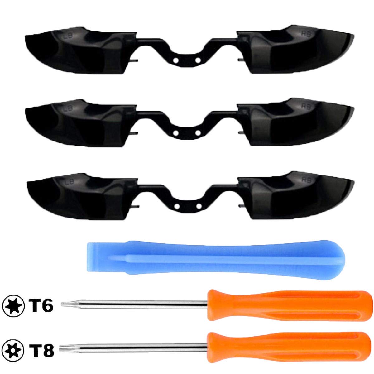 GOZAR Replacement Part LB RB Bumper Button and Front Damper for Xbox One Elite Controller