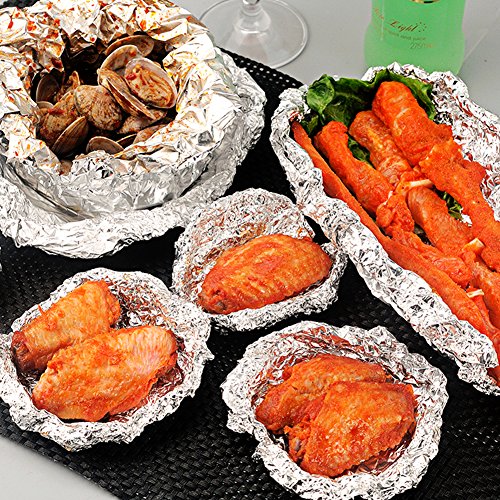Wohler Durable Kitchen Aluminum Foil Roll, 100 Sq Ft (Pack of 4)