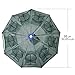 Goture Portable Folded Fishing Net Fish Shrimp Minnow Crayfish Crab Baits Cast Mesh Trap automatic 9 sides 18 Holes