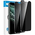 Fotbor 2 Pack Compatible for iPhone 11 Pro Max/iPhone Xs Max Privacy Screen Protector, Anti Spy Private Case Friendly Anti-Scratch 9H Hardness Tempered Glass