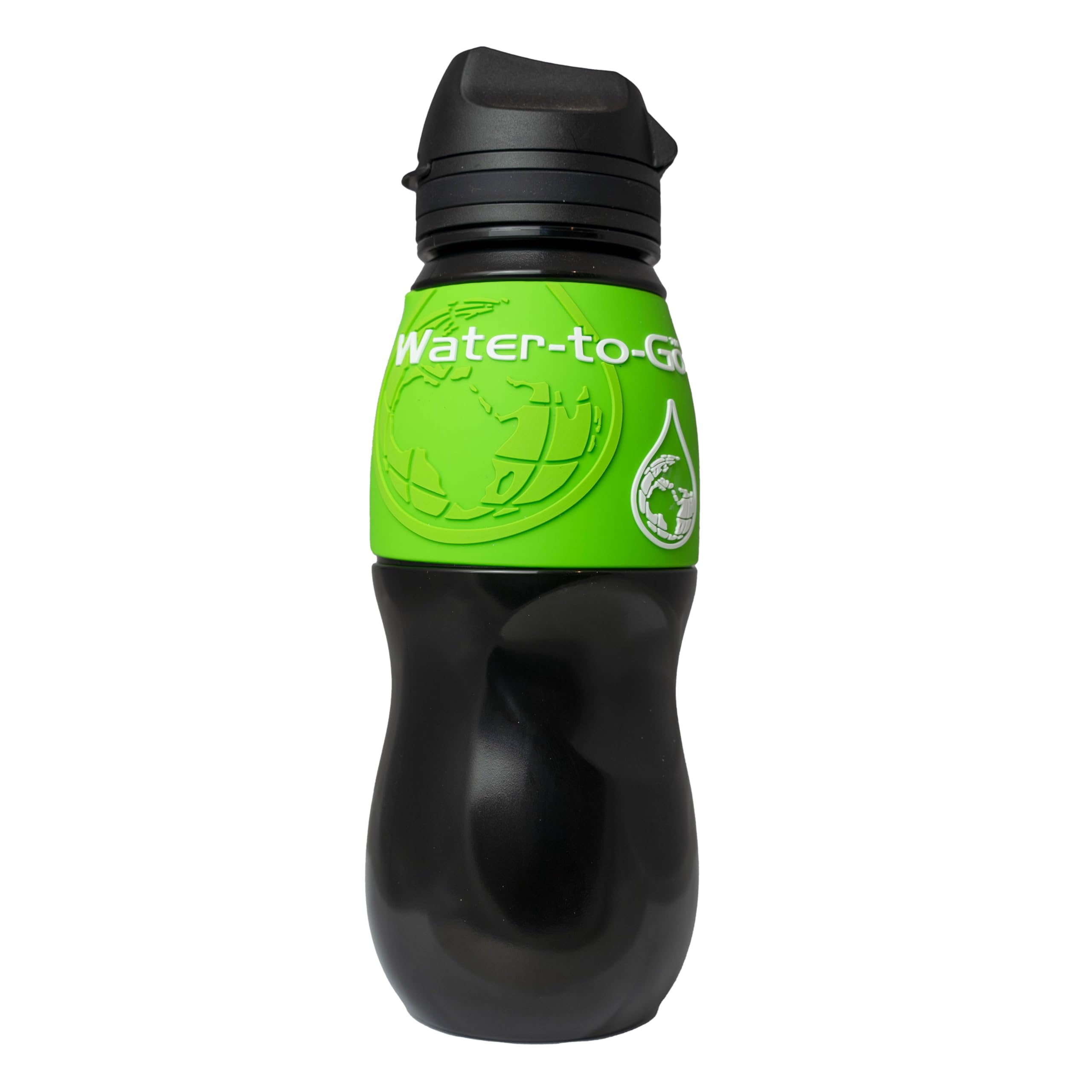 WATER TO GO Classic 75 cls water purifier bottle; Filters viruses, bacteria, protozoa, cysts, chemicals & microplastics; Guaranteed Leakproof - Travel, Outdoors, Fitness & Survival; (Green)