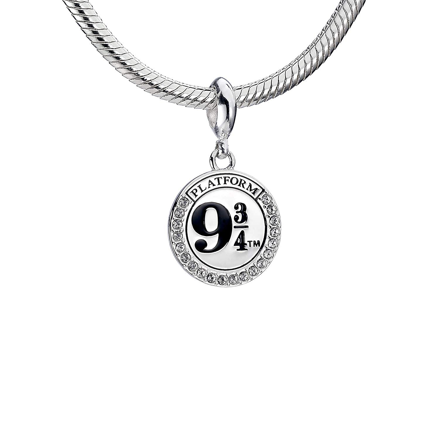 Harry Potter Sterling Silver Platform 9 3/4 Slider Charms Embellished with Swarovski® Crystals by The Carat Shop