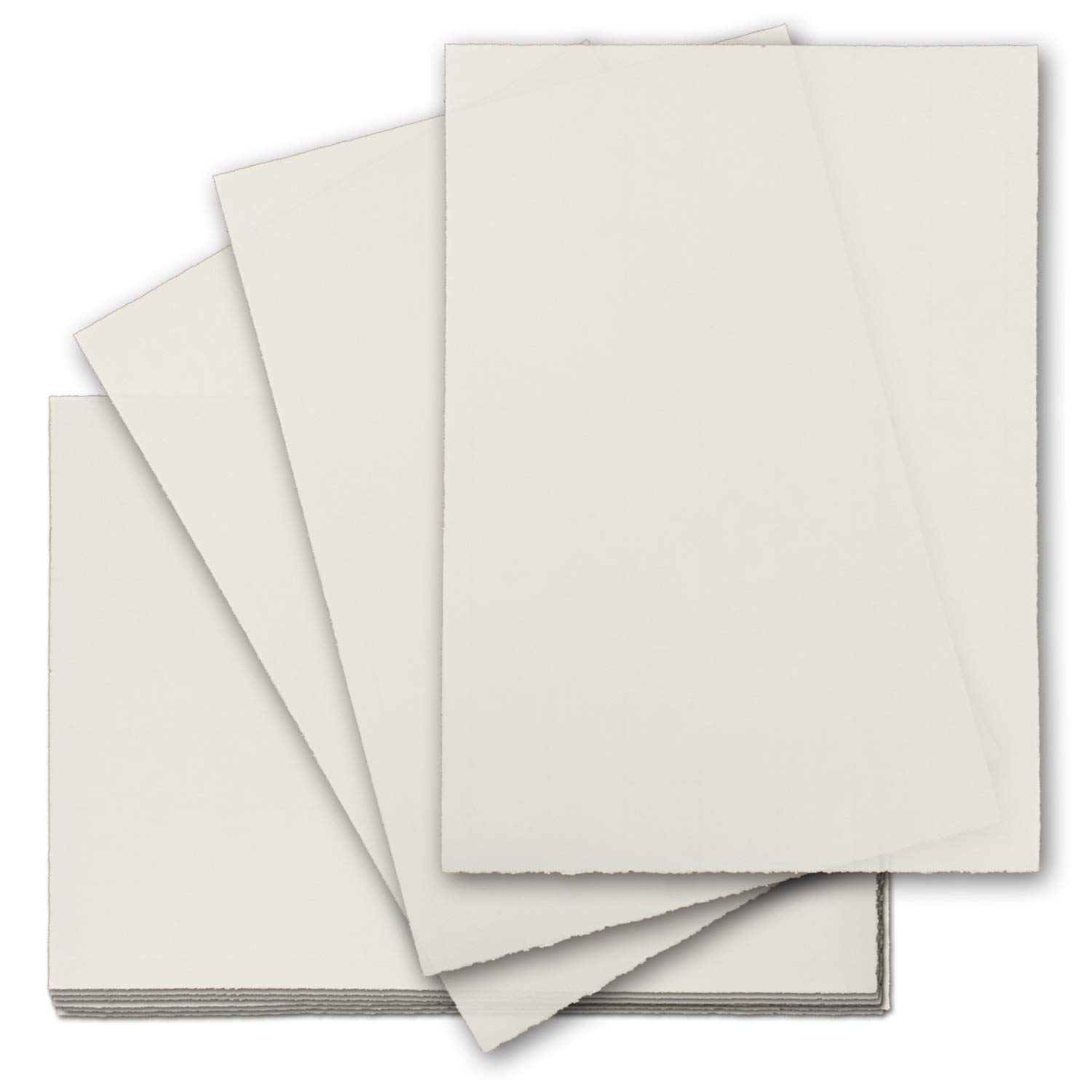 NEUSER PAPIER Handmade paper DIN A4-150 sheets of letter paper - without watermark - vintage paper handmade, 210 x 297 mm, natural white