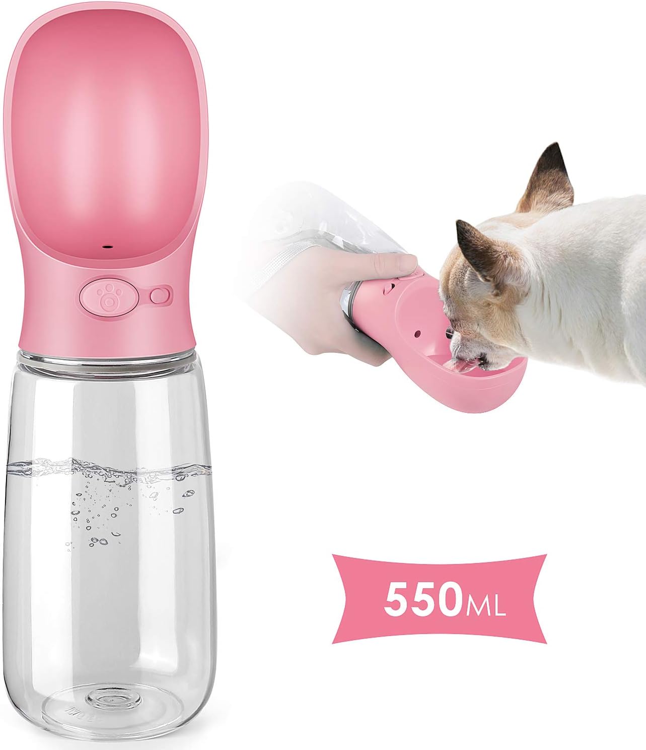 pedy Dog Water Bottle, Pet Travel Water Bottle with ABS Food Grade Small Dog Travel Outdoor Water Drinking Bottle