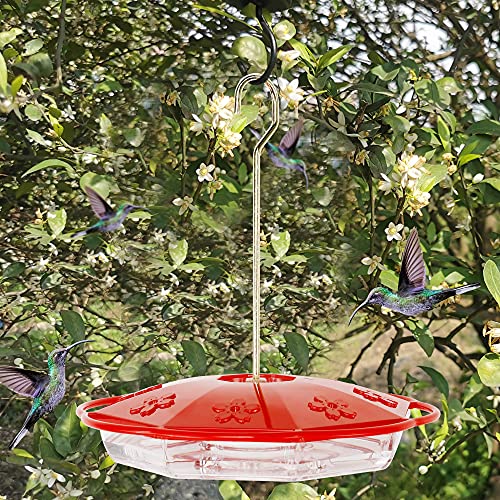 Juegoal Hummingbird Feeder with 8 Feeding Ports, Hanging Design for