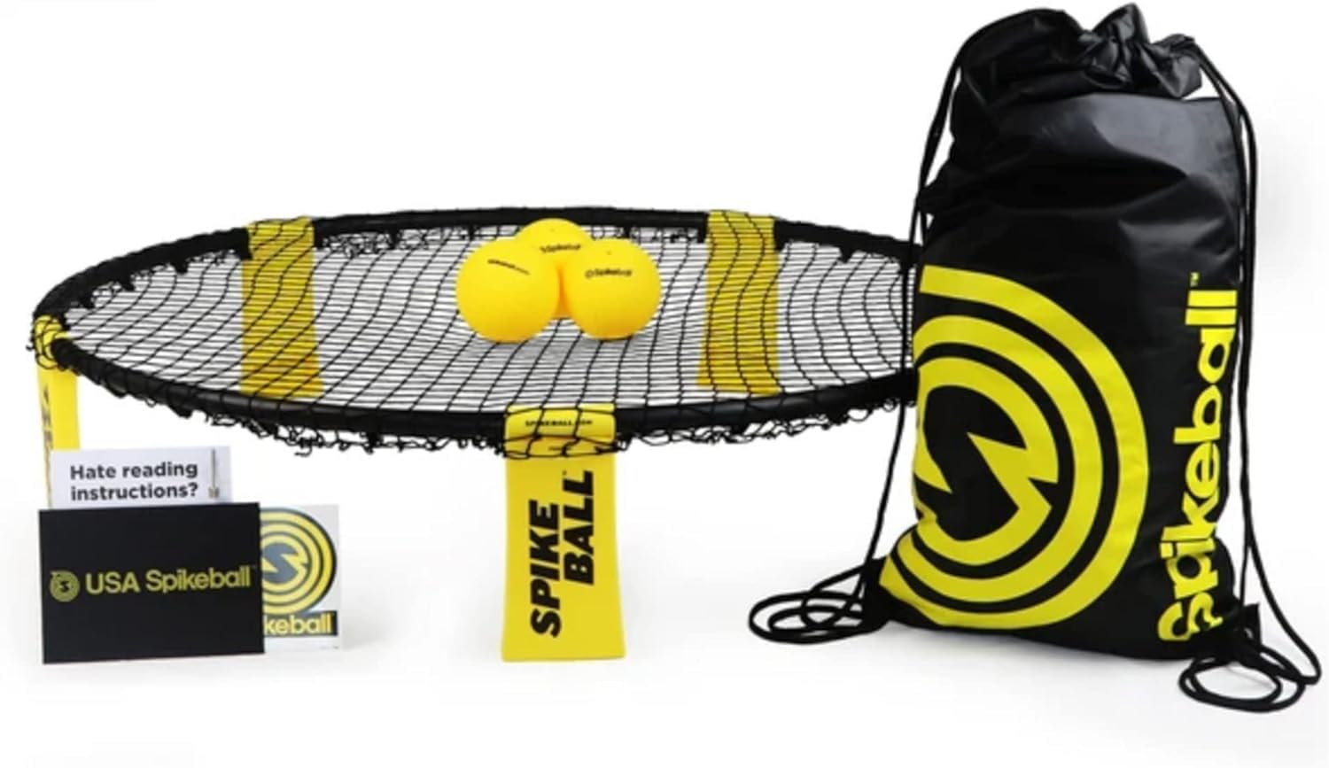 Spikeball 3 Ball Game Set - Includes 3 Balls, Drawstring Bag, and Rule Book