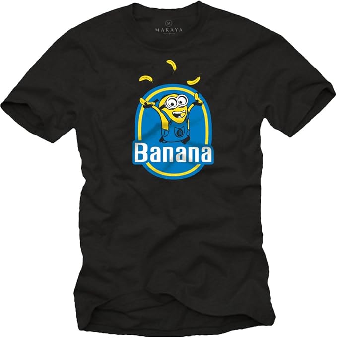 Camiseta Negra - Minion Banana