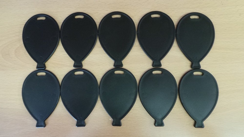 10 x Black Plastic Balloon Shaped Weights