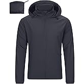 33,000ft Men's Rain Jacket Waterproof Lightweight Raincoat Packable Rain Shell Windbreaker with Hood for Golf Hiking Travel