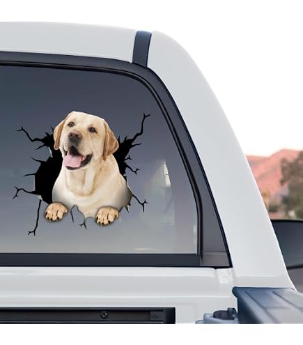 Animal Dog Labrador Retriever Paw Print Vinyl Decal Sticker Car Truck Vehicle Bumper Window Wall Decor Helmet Motorcycle - UK