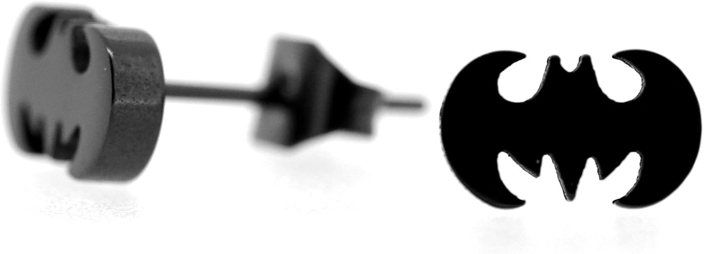 Amazon N2 Stone おしゃれモンスター コウモリモチーフ ステンレスピアス 黒色 ブラック 2個セット g メンズ レディース ピアス 通販