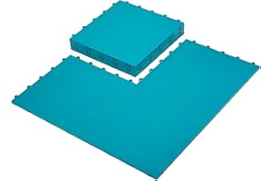 INOUT FLOORING Hockey Revolution High Durability Colored Dryland Flooring Tiles - Slick Interlocking Training Surface for Stickhandling, Shooting, Passing - Suitable for Indoor & Outdoor Use