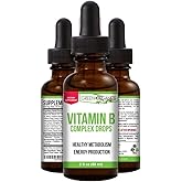 Green Organics Vitamin B Complex Liquid Drops to Support Energy, Vitality, and Immunity Health (2 Fl Oz)
