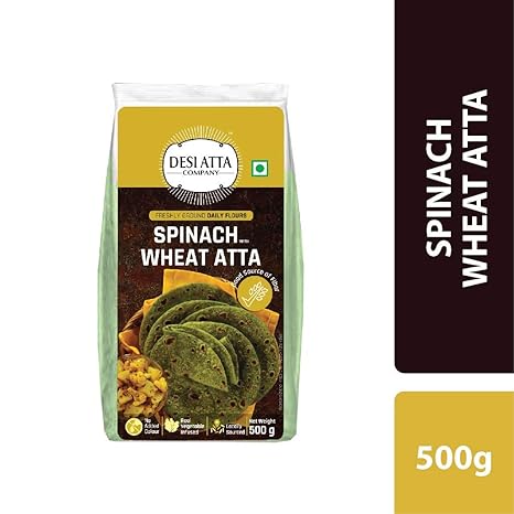 DESI ATTA CO Spinach Wheat Atta 500 G