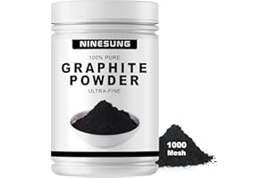Pure Graphite Powder, 1000 Grit – Dry Graphite Lubricant for Locks, Keys, Industrial Use – 13 Micron Ultra-Fine, 1000 Mesh Gr
