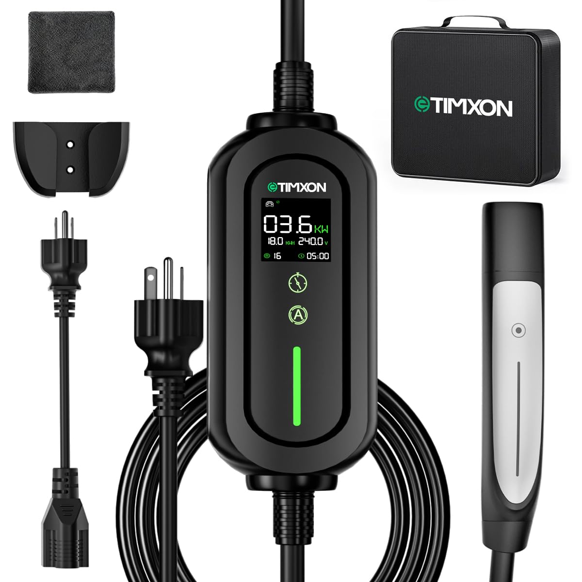 Photo 1 of Level 2 & Level 1 EV Charger for Tesla Mobile Charging,16A,ETL Certified with 25ft Extension Cable,NACS Connector,NEMA 6-20P to 5-15P Adapter,Electric Car EV Charger for Tesla Model Y/X/3/S