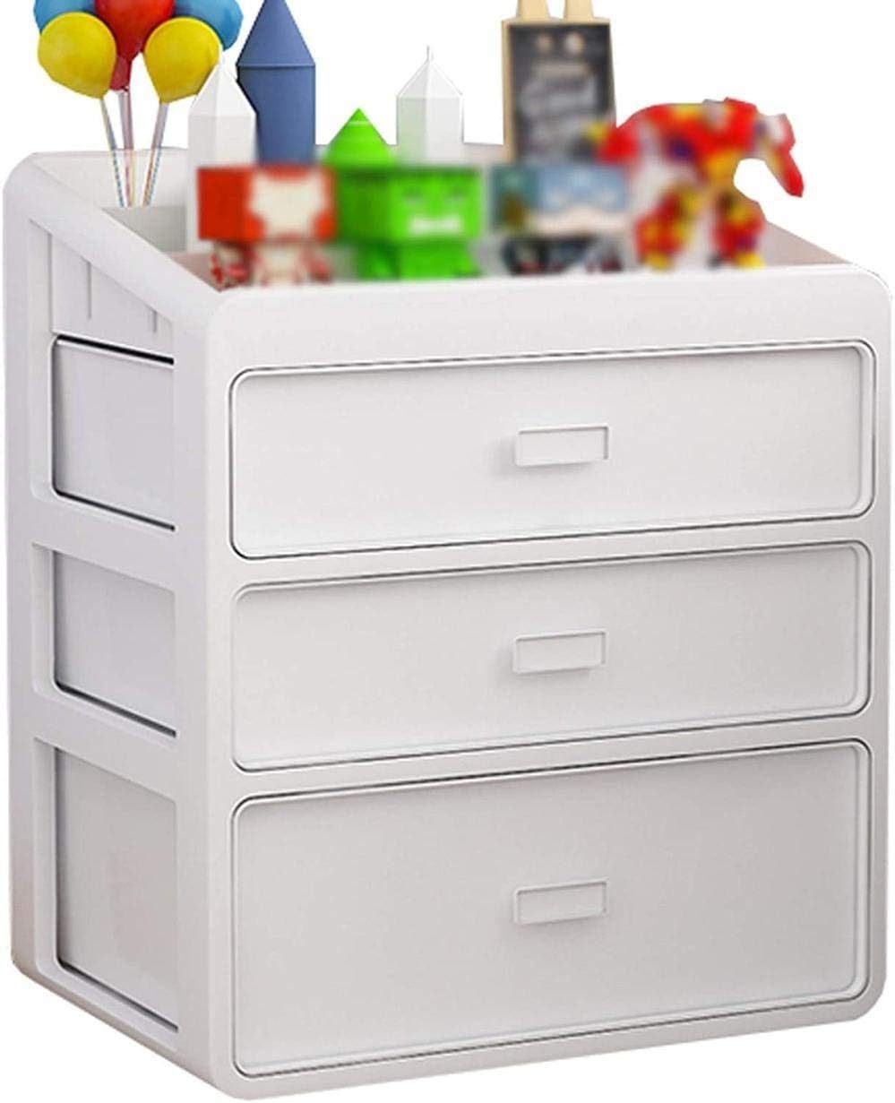 File Nightstand Bedside table Plastic With 3 Drawers Household