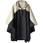 SaphiRose Unisex Rain Poncho Waterproof Raincoat Hooded for Adults Women with Pockets