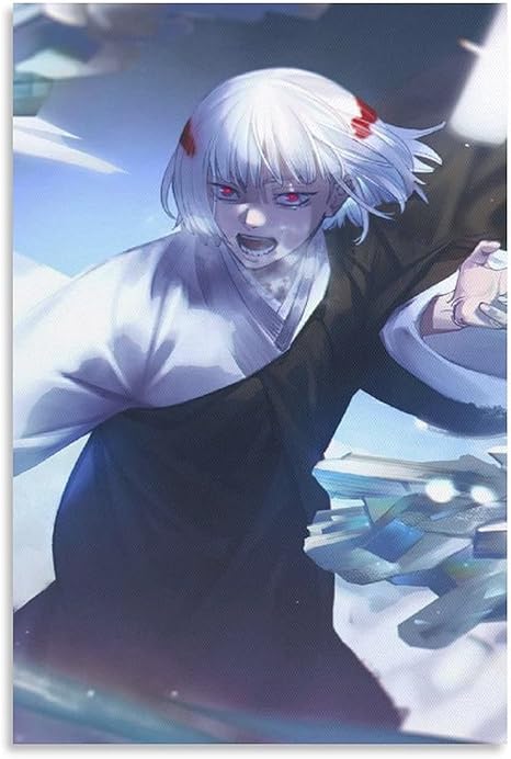 Amazon Com Rgfx Anime Uraume Jujutsu Kaisen White Haired Monk With White Haired Chin Poster Fighting Warrior Fangs Cool Man Canvas Art Poster And Wall Art Picture Print Modern Family Bedroom Decor Posters Home