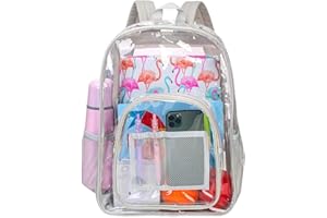 WZLVO Clear Backpack, Heavy Duty Transparent Bookbag for Women and Men