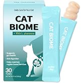 Doctor By Cat Biome Probiotics for cats Anti Diarrhea Feline Gut &amp; Digestive Support Immune Health Sensitive Stomach Constipation with L. plantarum+Prebiotics 30 Lickable Formula Individually Packaged