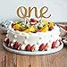 INNORU One Cake Topper 1st First Birthday Cake Decoration Double Sided Gold Glitter Stock