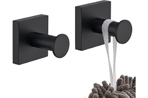 KOKOSIRI Robe Hooks Black Bathroom Shower Hook Holder for Hanging Bath Towels Kitchen Bathroom Hardware Wall Mounted Stainles