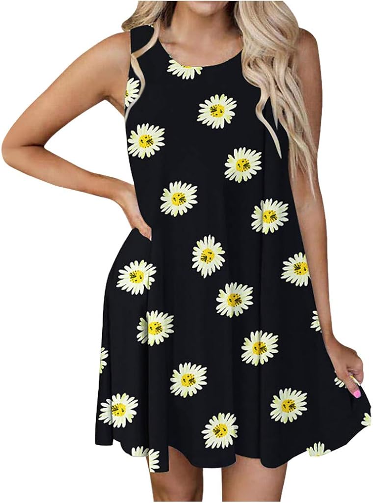 sunflower print sundress