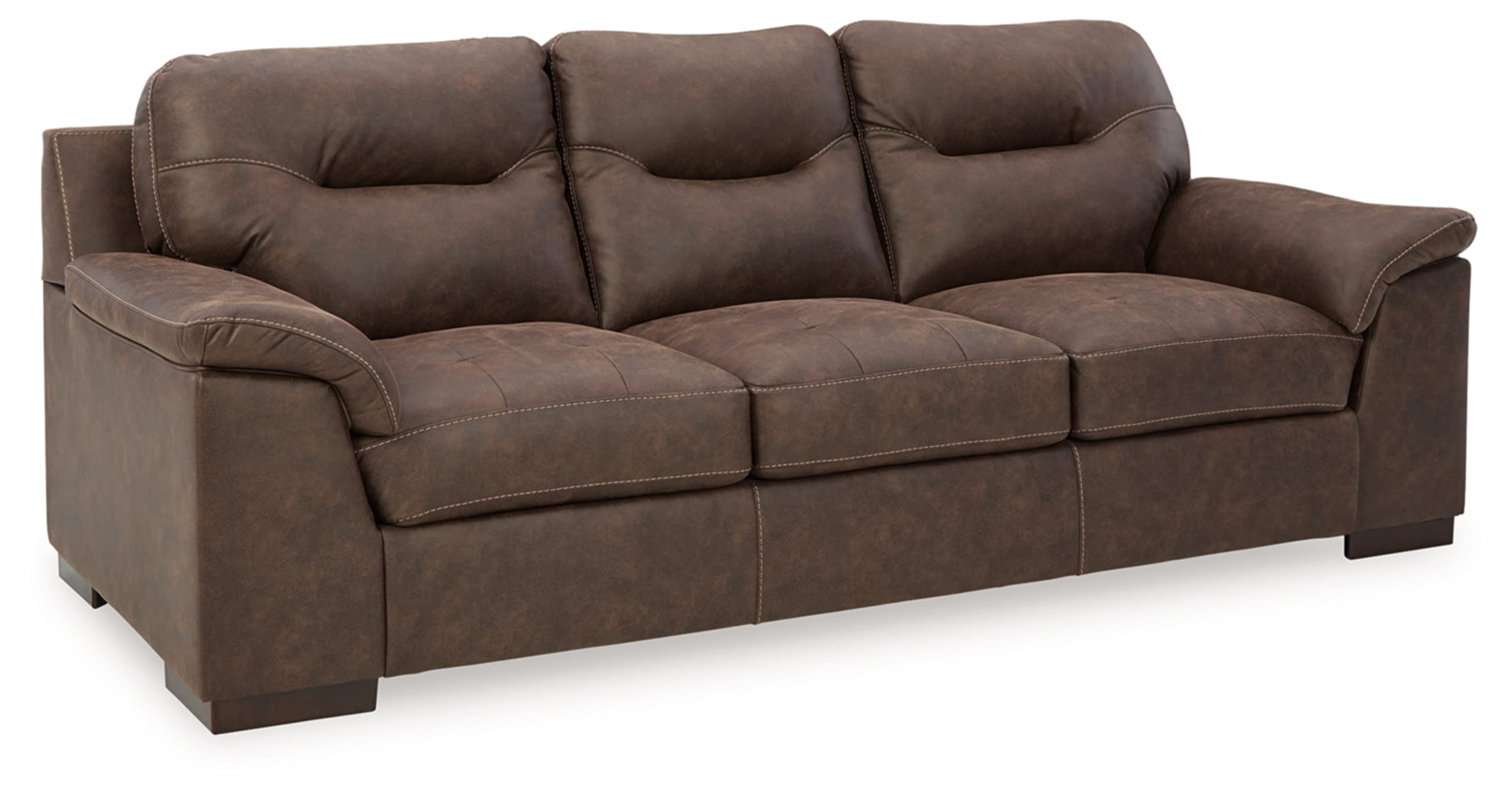Photo 1 of ***PALLET TRUCK OR TRAILER PICKUP ONLY***
Signature Design by Ashley Maderla Faux Leather Oversized Sofa, Walnut Brown