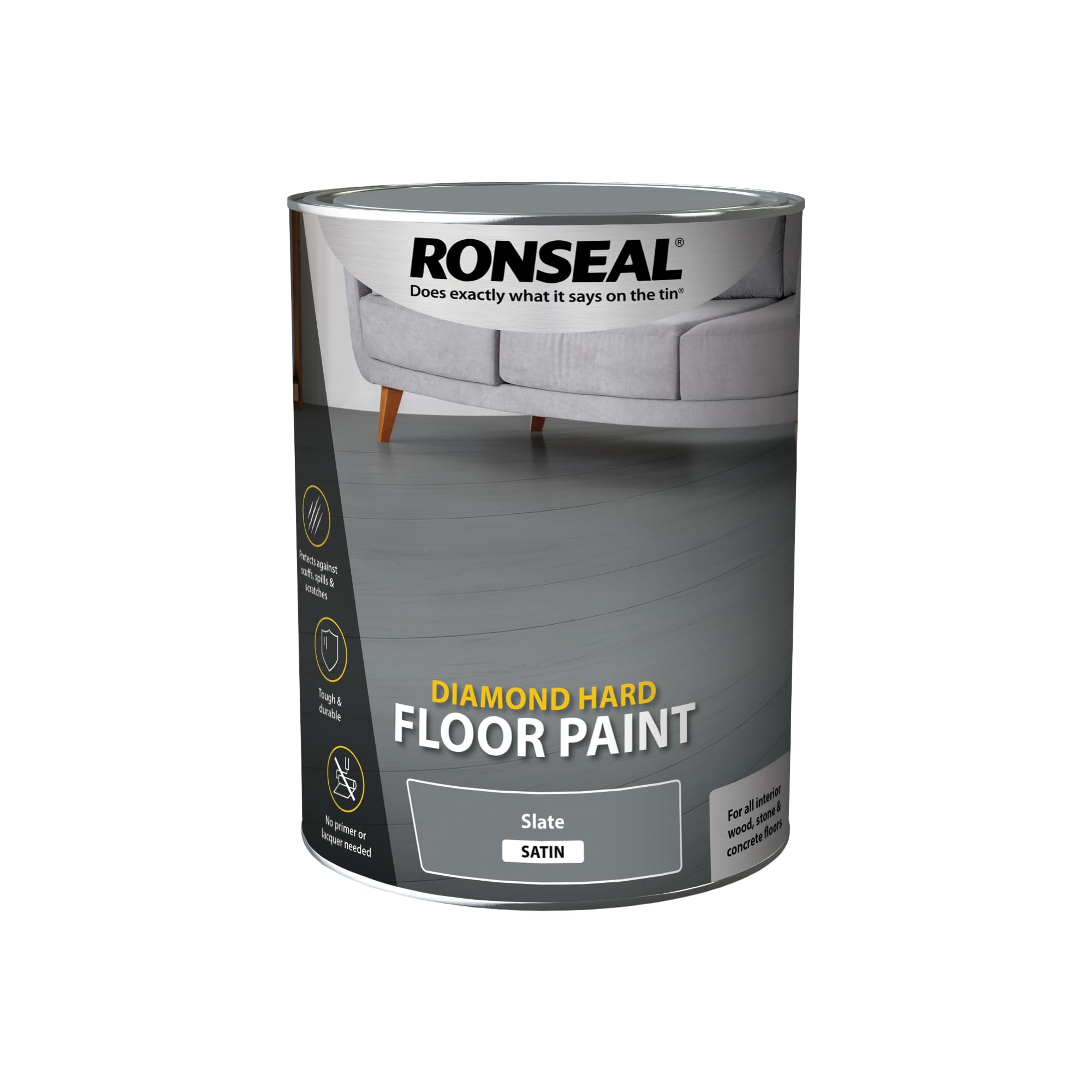 Ronseal DHFPSL5L Diamond Hard Floor Paint Slate 5 Litre