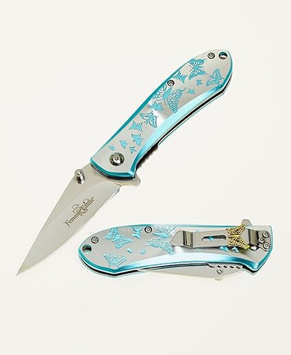 Amazon Com Femme Fatale Ff A010lb Spring Assist Folding Knife Two Tone Straight Edge Blade Blue Silver Handle 4 Closed Sports Outdoors Amazon Com Femme Fatale Ff A010lb Spring Assist Folding Knife Two Tone Straight Edge Blade Blue Silver Handle 4 Closed Sports Outdoors