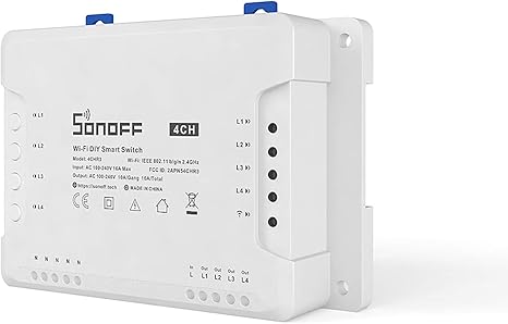 Janhiny 4CH R3 ITEAD 4 Gang WLAN Switch 4 Wege Montage WLAN WLAN Smart Switch Kompatibel mit Amazon Alexa und fr Google HomeNest Smart Home