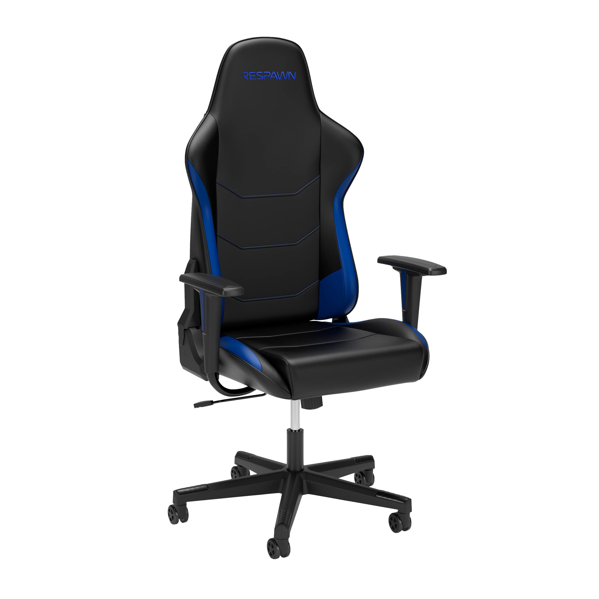 Respawn 110 Ergonomic Gaming Chair – Reclining Office Video Game Swivel Chair with Lumbar Support, Headrest, Heavy Duty, High Back, Racing Style Gaming Recliner Seat for Computer Gamer – Blue