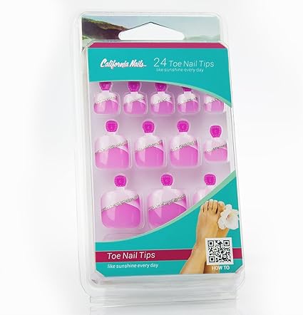 Pied Toe Nail Tips Faux Ongles à Coller En Bandes French
