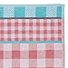 Coucke French Jacquard Cotton Kitchen Dish Towel Paris Collection, Bicycle Pattern, 19 by 29-inch, Red and White Gingham