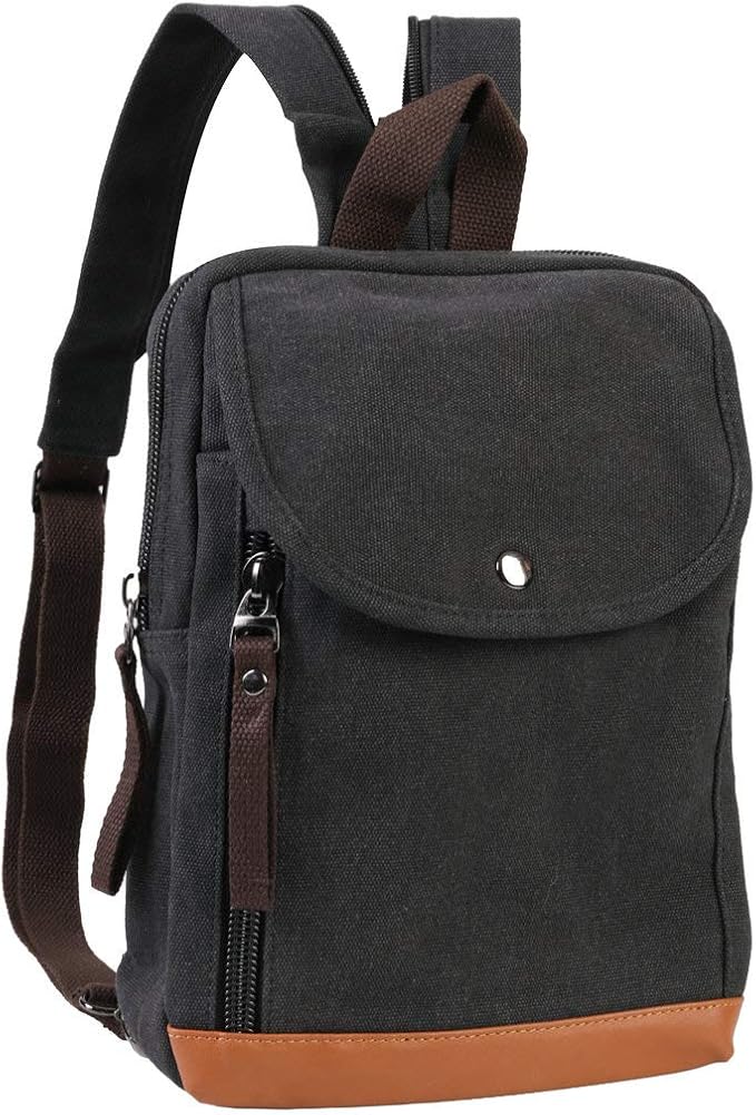 Mini Canvas Backpacks Casual Strong Small Packback Daypack,181002Black Amazon.ca Luggage & Bags