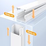 MUDEELA Cable Trunking Kit 8 x 400mm White Self Adhesive Wall Cable Covers view 3