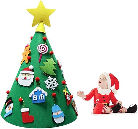 Albero Di Natale 70 Cm.Hrrh Albero Di Natale Fai Da Te Feltro Toddler 70cm Stereoscopico Capodanno Bambini Regali Giocattoli Artificiale Albero Natale Casa Decorazione Amazon It Sport E Tempo Libero