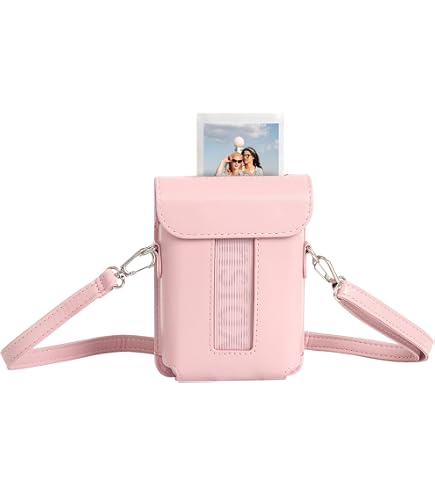 Custodia In Pelle PU Per Stampante Fujifilm Instax Mini Link 3, Con Tracolla, Colore Rosa