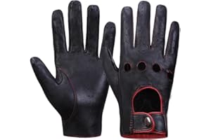 MGGMOKAY Mens Touchscreen Unlined Leather Driving Gloves