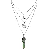 Sacina Gothic Emo Grunge Crescent Moon Choker, Moon Sun Star Choker Necklace, Goth Gothic Necklace, Halloween Christmas Jewelry Gift for Women